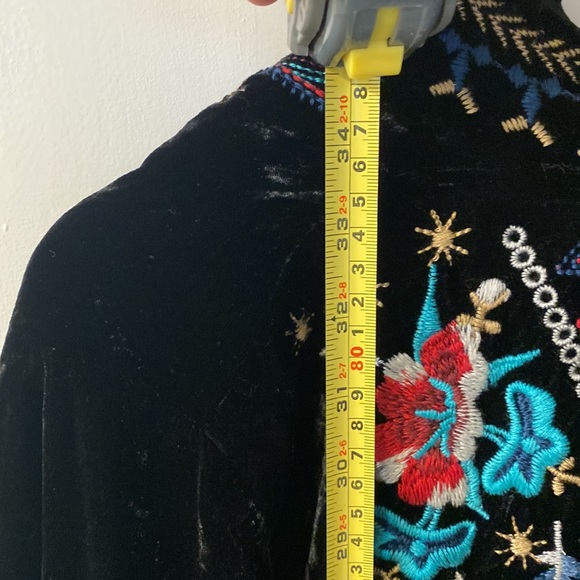 Johnny Was black velvet duster kimono jacket large read description: - Picture 9 of 10